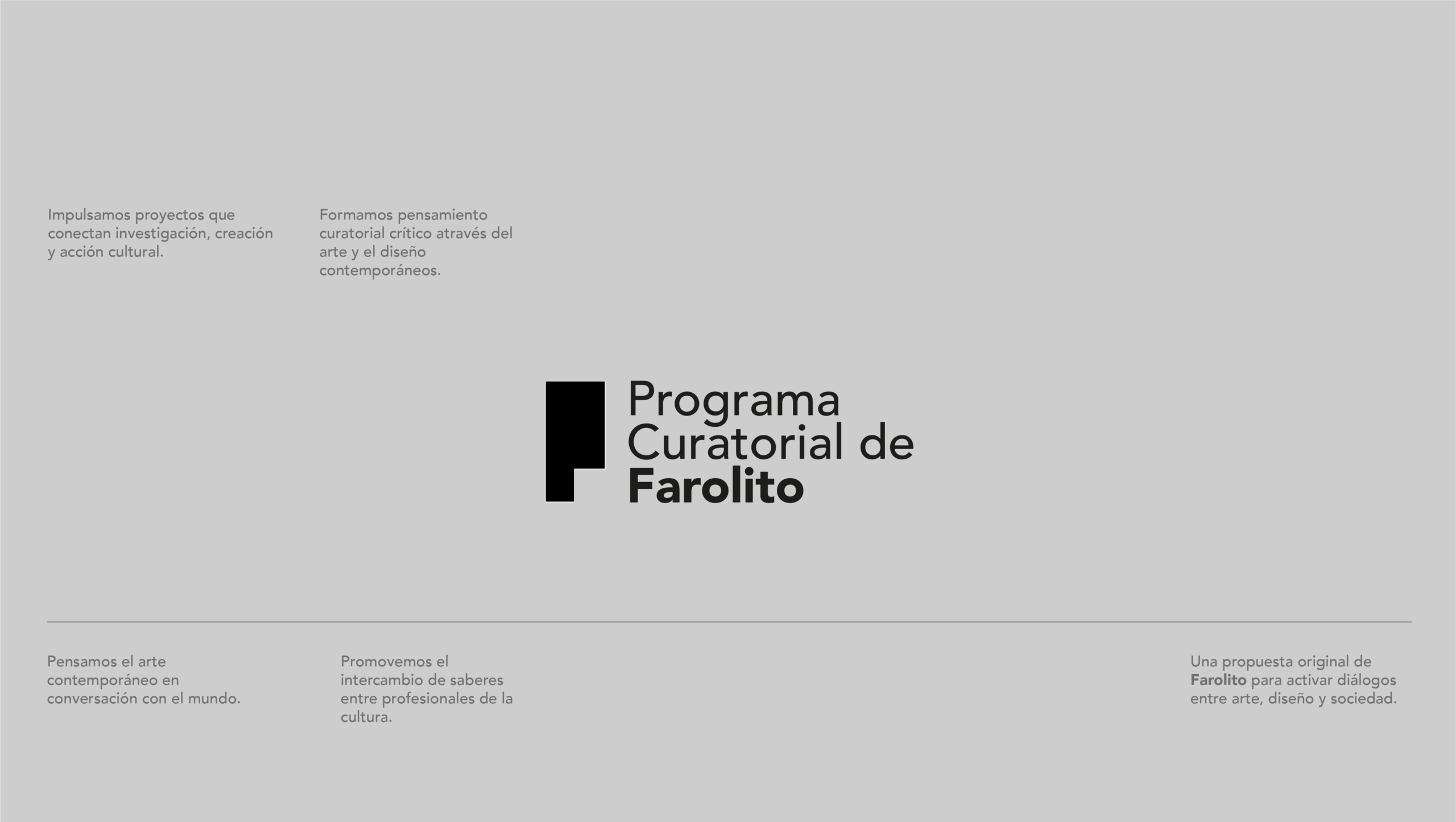Programa Curatorial de Farolito.