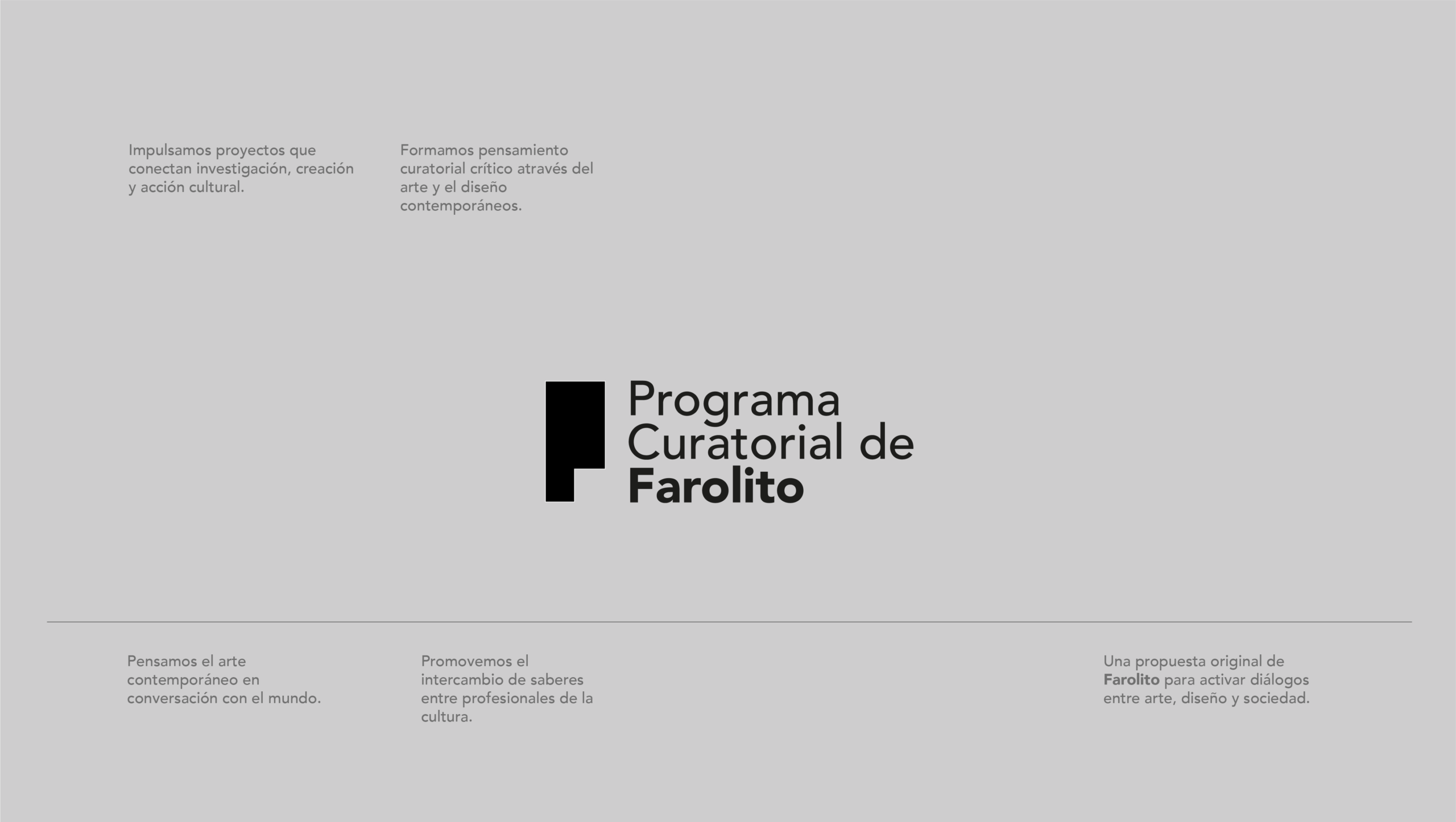 Programa Curatorial de Farolito - Portadilla