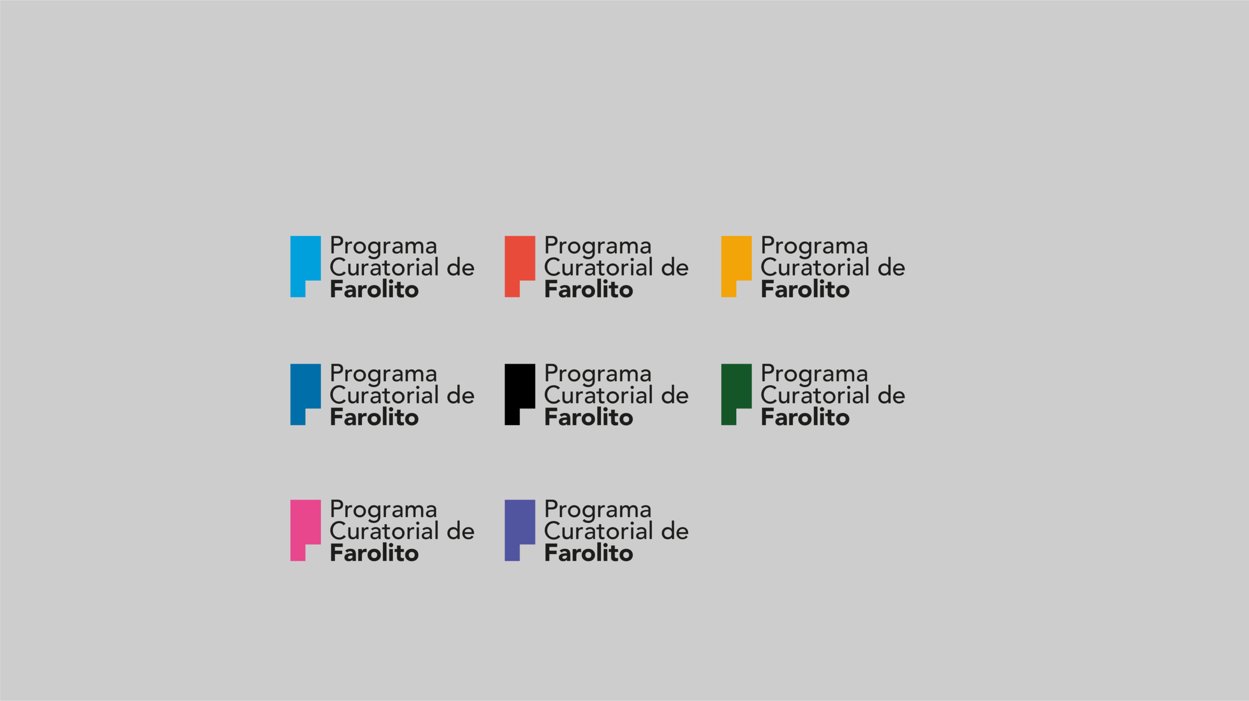 Variantes de logo: Programa Curatorial de Farolito